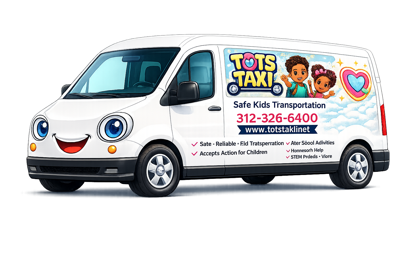 The Tots Taxi van